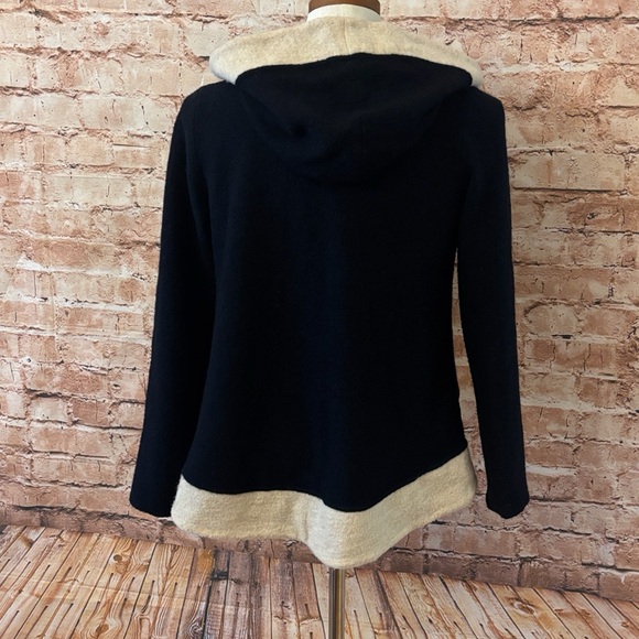 Anthropologie Rosie Neira color block, wool, hooded cardigan - Picture 6 of 10